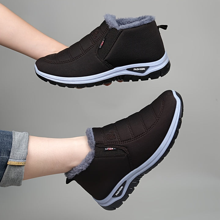Winterschuhe Herren | Slip-On Mittlerer Schnitt Mit Elastikseitenteilen