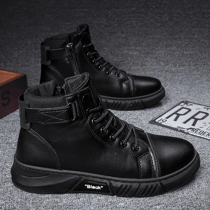 Winterstiefel Herren | Hoher Schaft Mit Schnürung Und Knöchelriemen