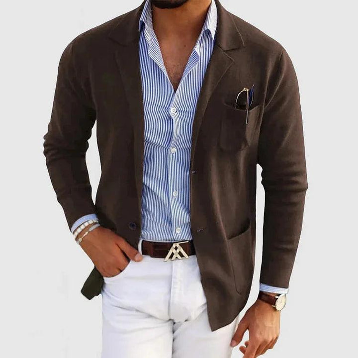 Moderne Herren Strickjacke | Leichter Cardigan Mit Taschen