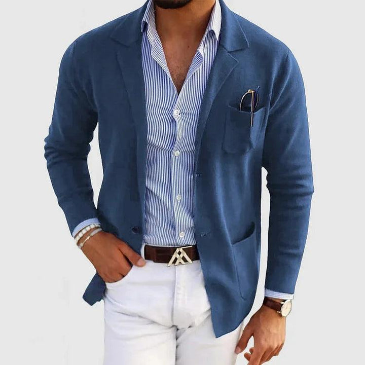 Moderne Herren Strickjacke | Leichter Cardigan Mit Taschen