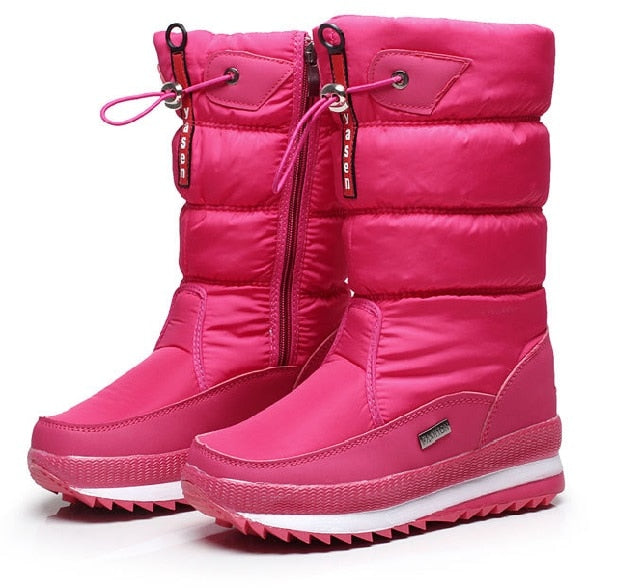 Winterschuhe Damen | Mittelhoch mit Vorderem Reißverschluss