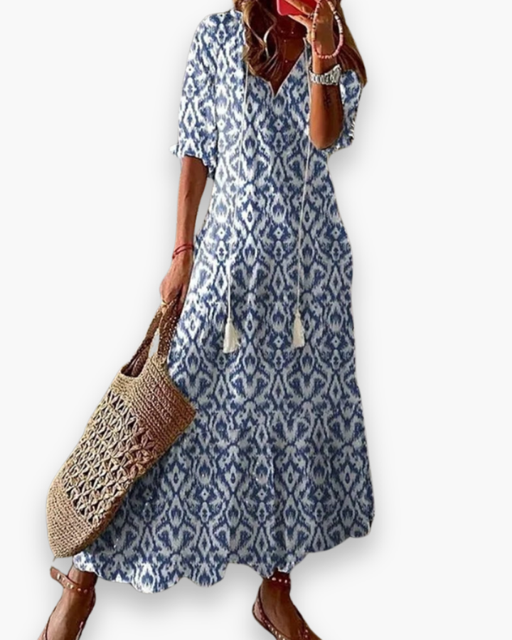 Damen Elegantes Boho Maxikleid | Sommer