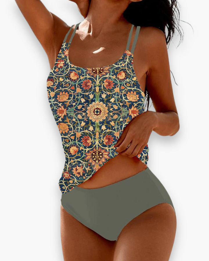 Damen Bequemer Gedruckter Tankini | Sommer Tankini Oberteil