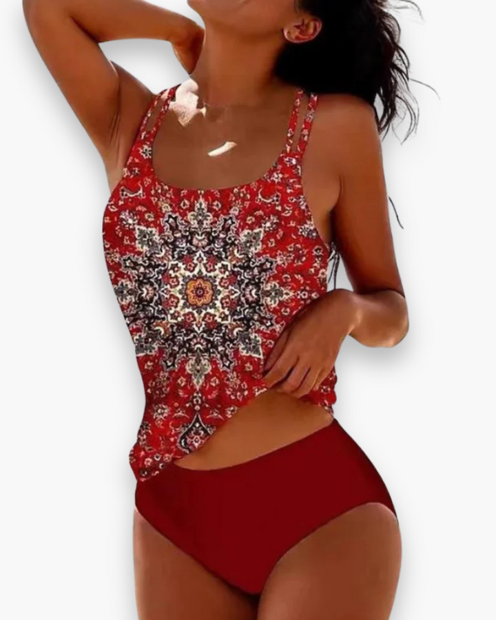 Damen Bequemer Gedruckter Tankini | Sommer Tankini Oberteil