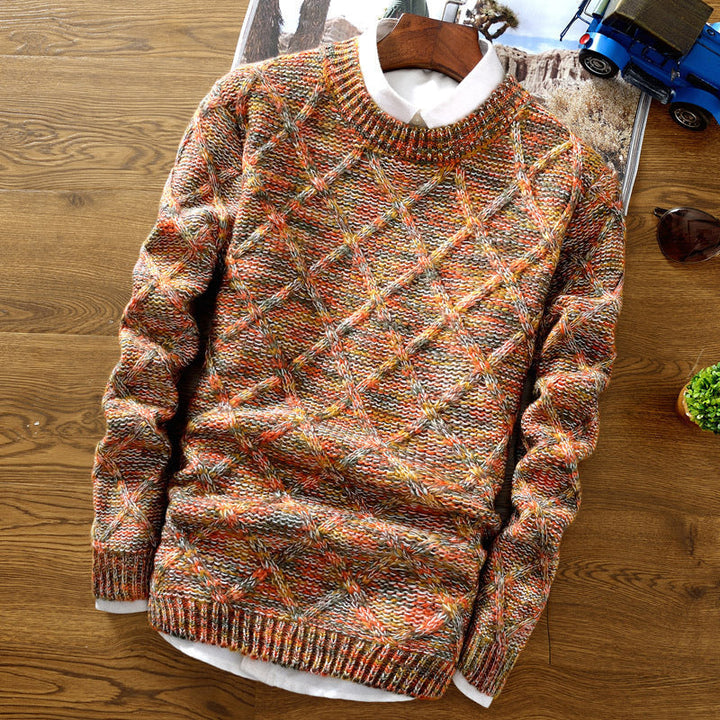 Pullover Herren Rundhals Bunt | Strick & Gemustert