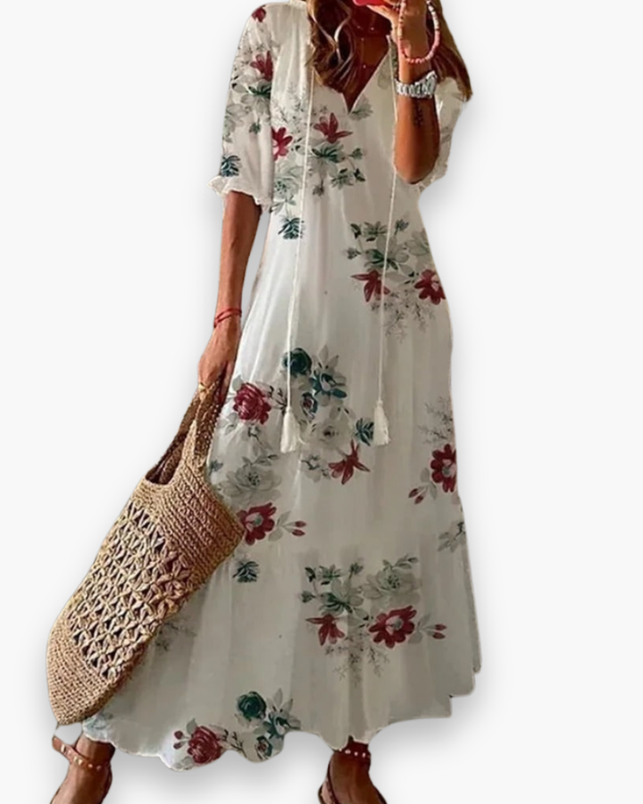 Damen Elegantes Boho Maxikleid | Sommer