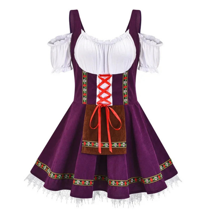 Damen Mini Dirndlkleid in Kurzform | Trachtenkleid mit klassischen Elementen
