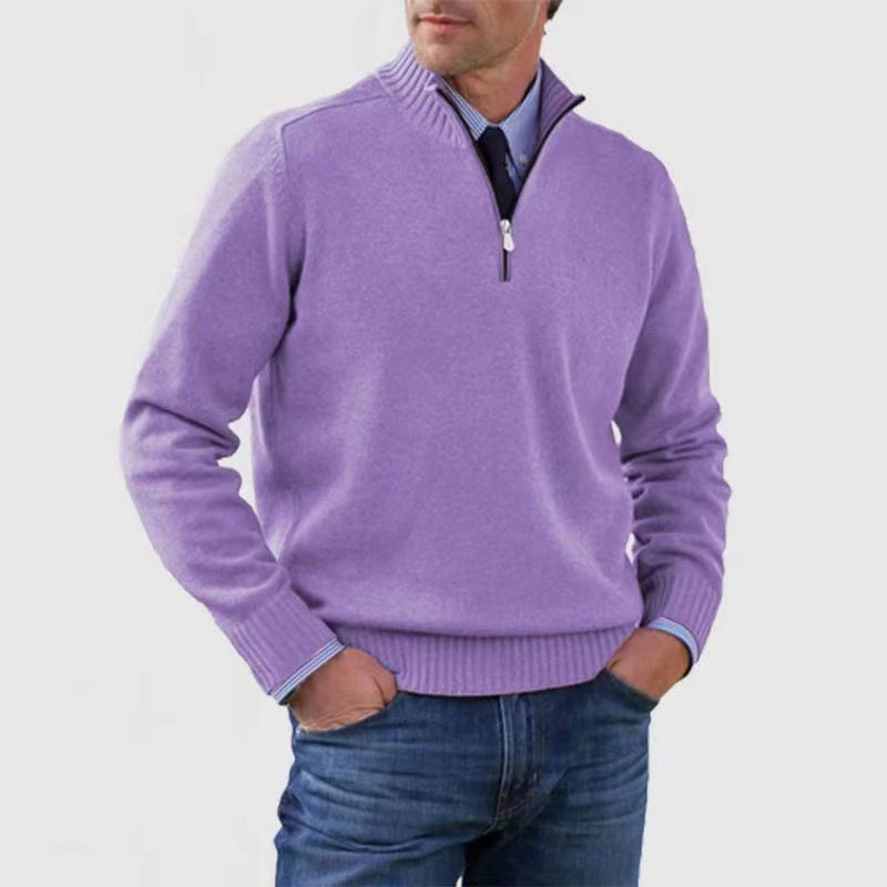 Pullover Herren Half Zip Modern | Warm Komfort Freizeit