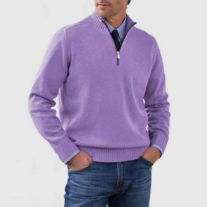 Pullover Herren Half Zip Modern | Warm Komfort Freizeit