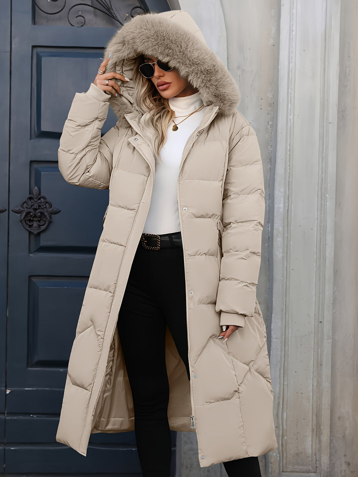 Daunenjacke Damen Lang Mit Kapuze | Gefüttert Und Elegant
