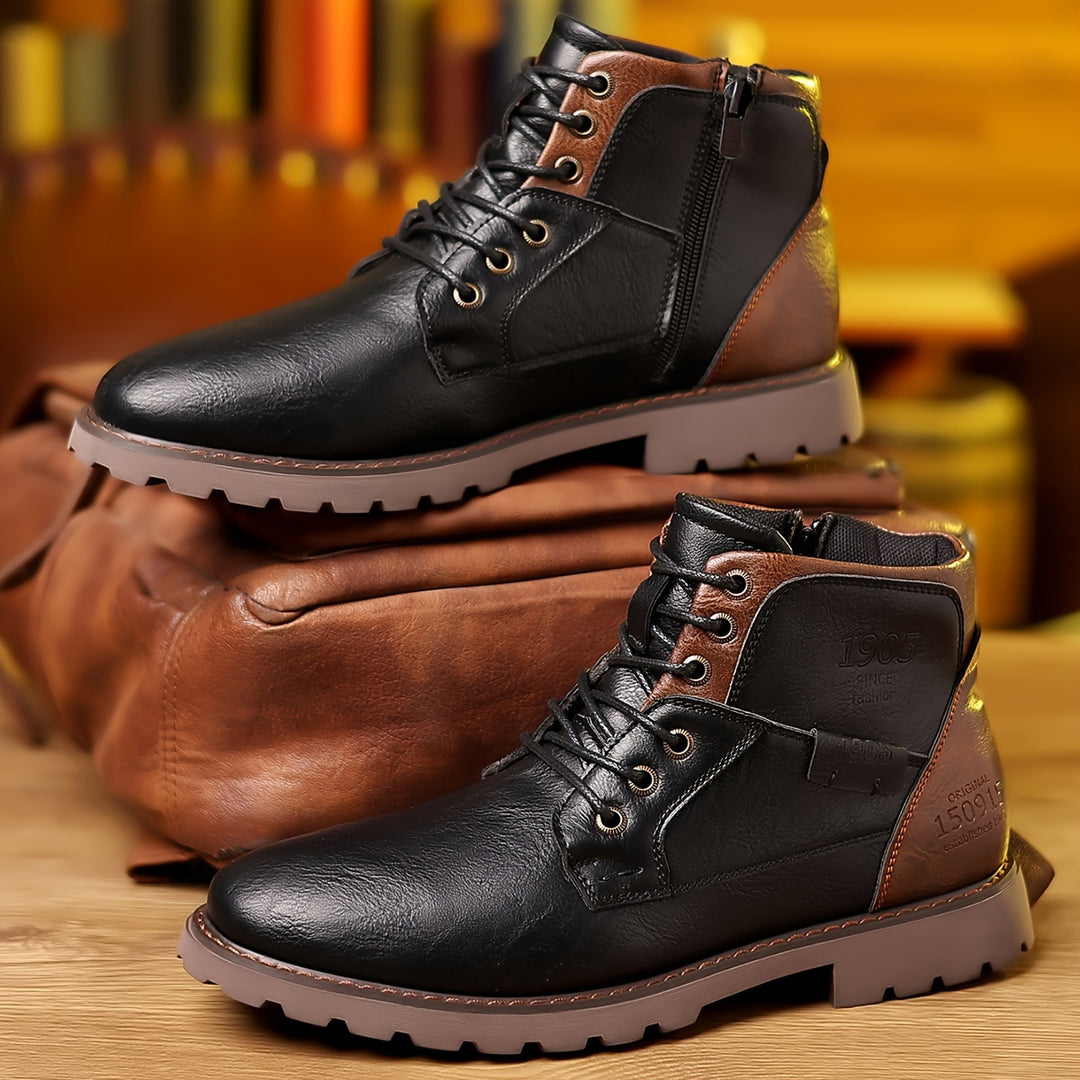 Winterschuhe Herren | Walkingstiefel Mit Reißverschluss Und Schnürung