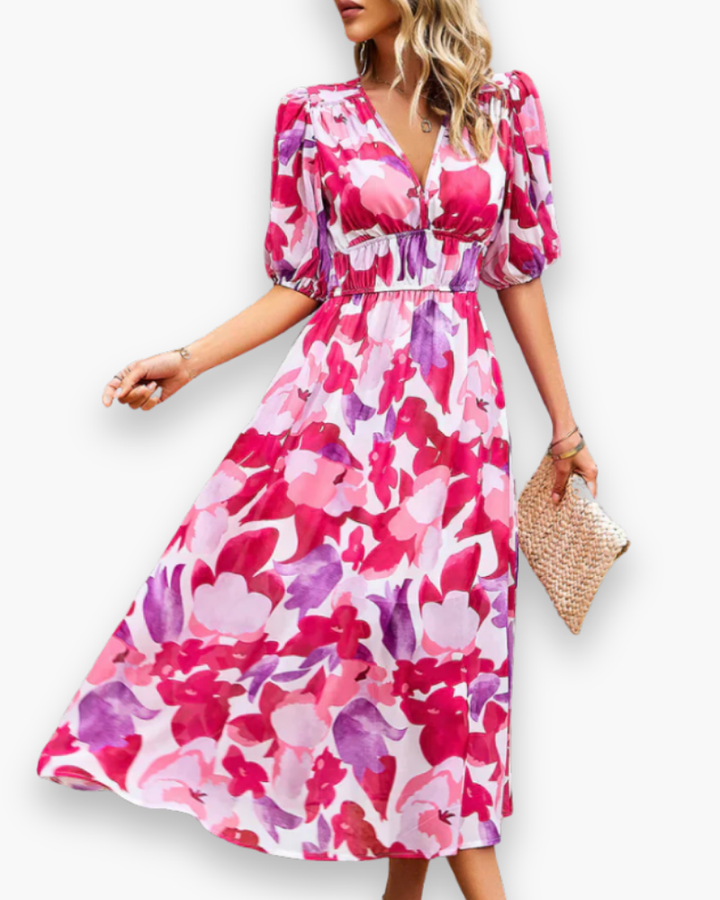Women’s Luftiges Blumenkleid | Sommer Midi