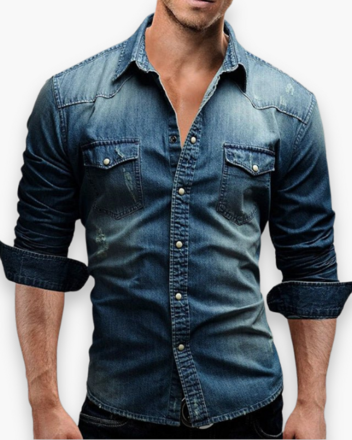 Herren Lässiges Denim Hemd | Zeitlos Elegant