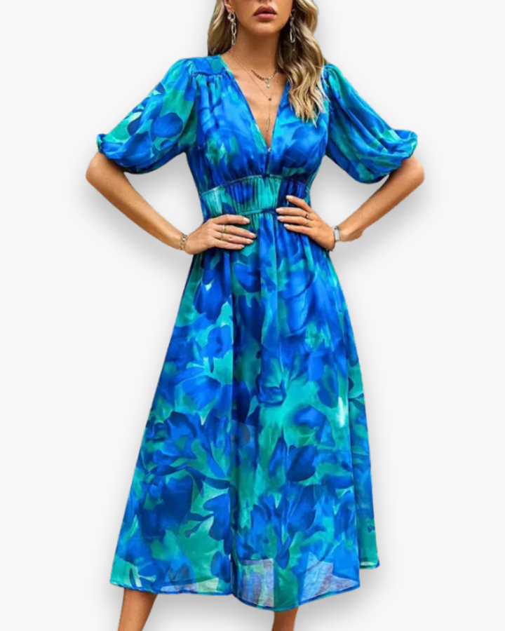 Women’s Luftiges Blumenkleid | Sommer Midi