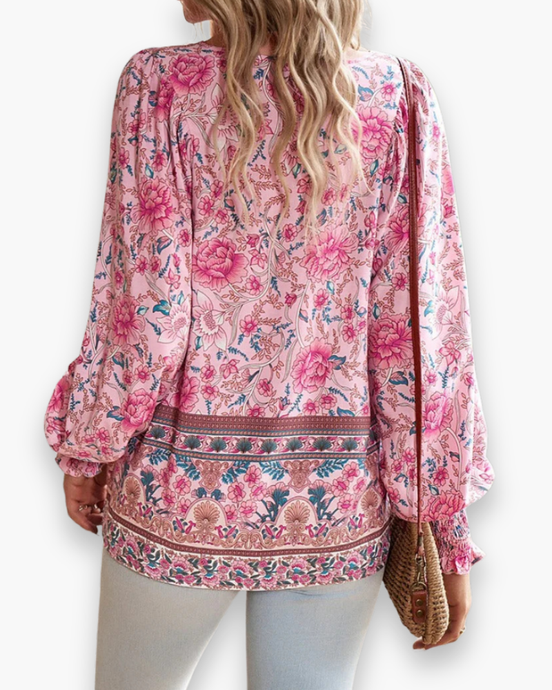 Damen Luftiges Blumen Top | Sommer Tank Top