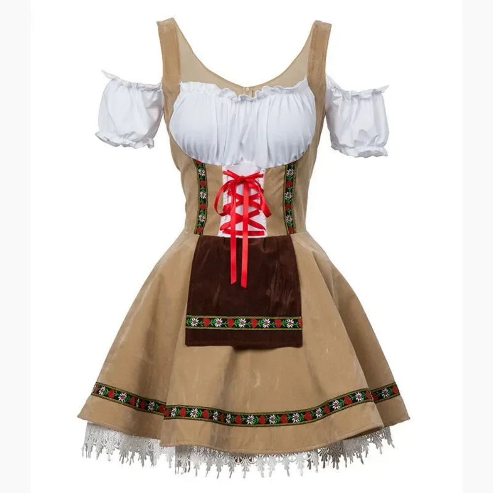 Damen Mini Dirndlkleid in Kurzform | Trachtenkleid mit klassischen Elementen