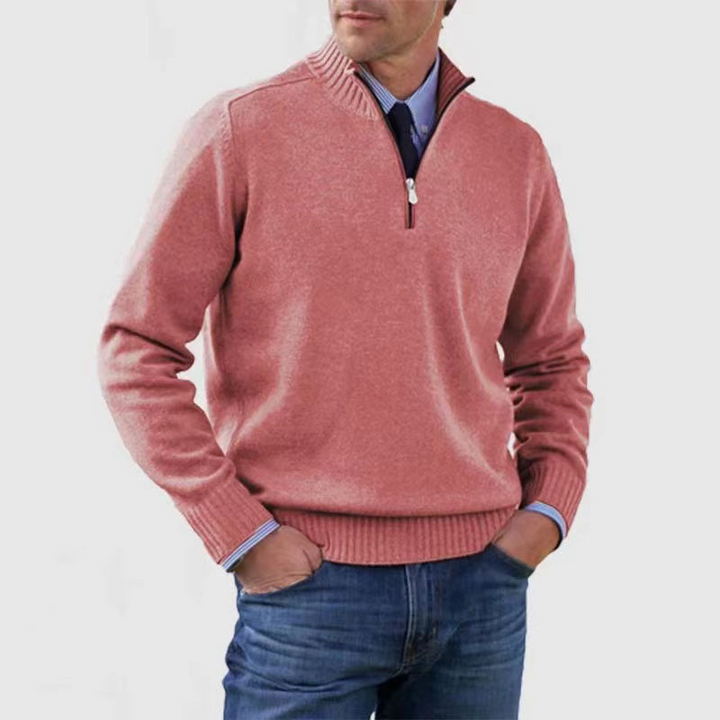 Pullover Herren Half Zip Modern | Warm Komfort Freizeit