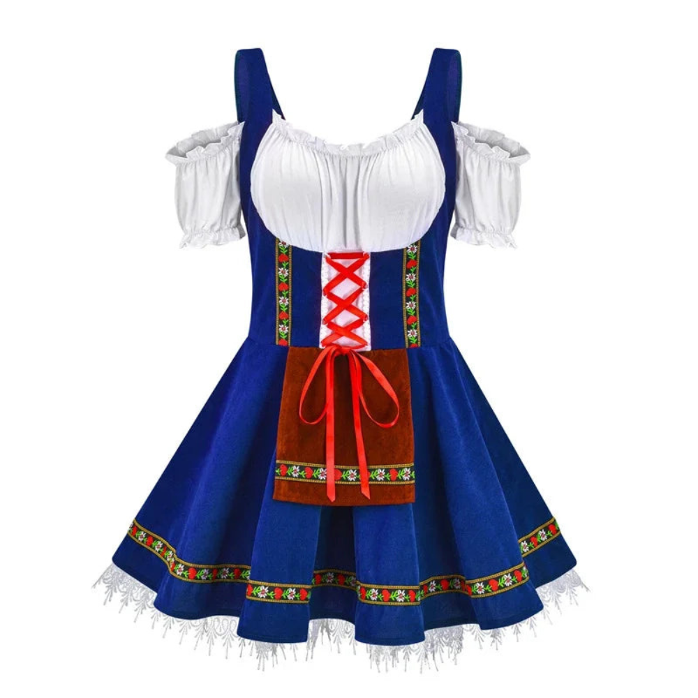 Damen Mini Dirndlkleid in Kurzform | Trachtenkleid mit klassischen Elementen