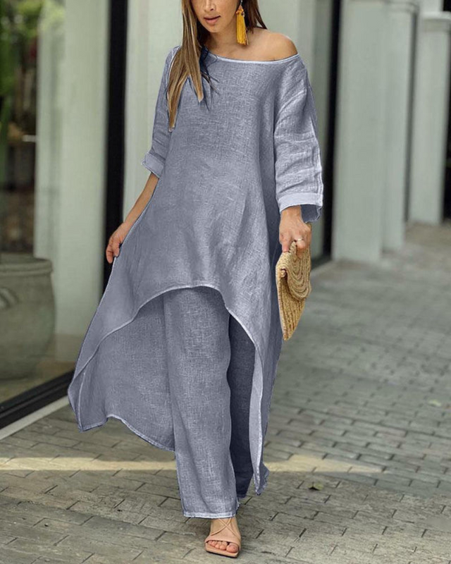 Damen Bequemes Trendiges Freizeitset | Sommerlich