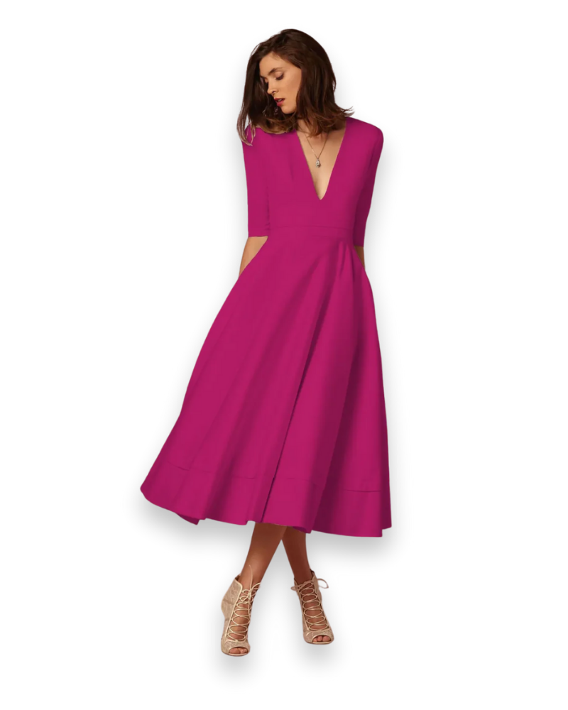 Damen Elegantes Festliches Kleid | Ärmellos Maxi
