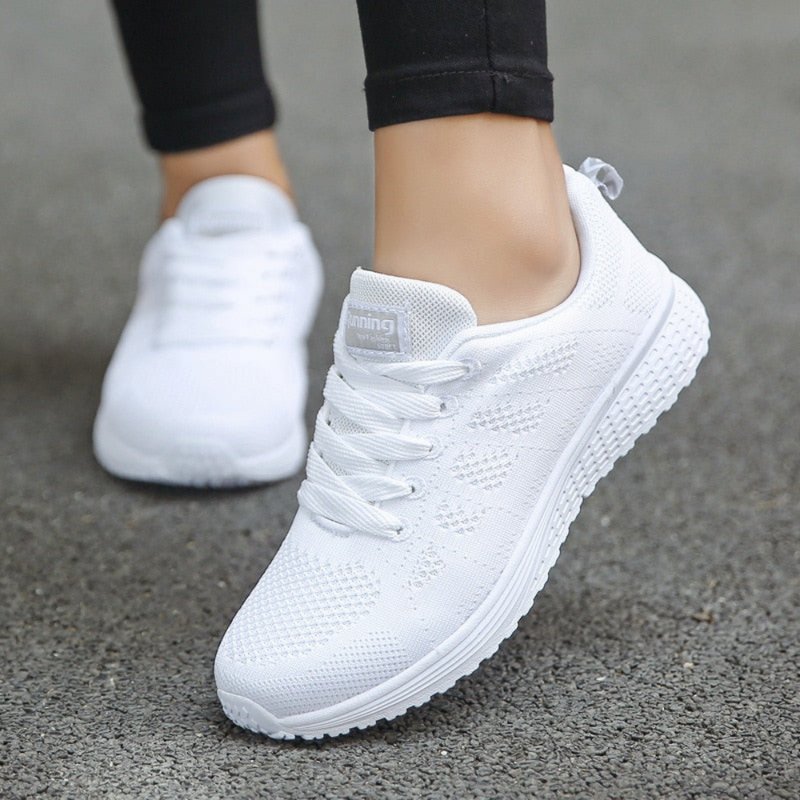 Damen Sportschuhe mit Schnürung | Leichte Fitnessschuhe für Alltag