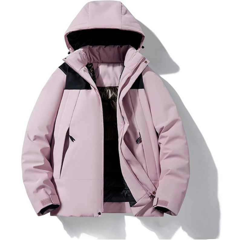 Skijacke mit Kapuze und Taschen | Winterjacke