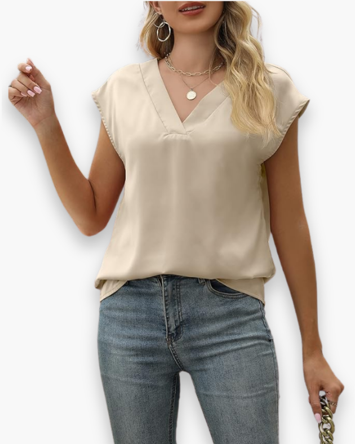 Damen Ärmellose Top | V-Ausschnitt Elegant