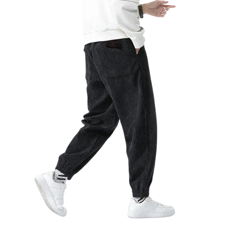 Herren Jogginghose Cordoptik | Elastischer Bund Mit Bündchen