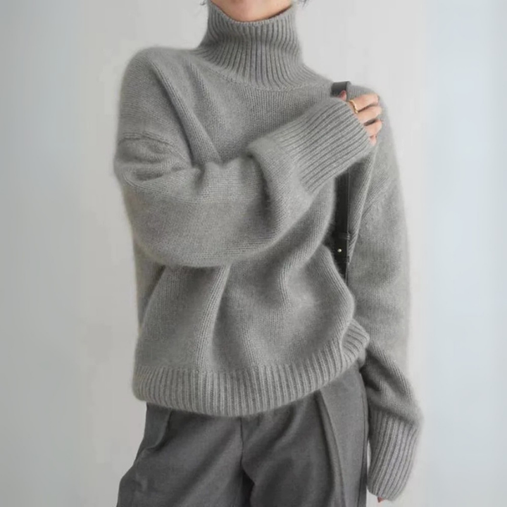 Damen Pullover | Klassischer Strick mit Rollkragen