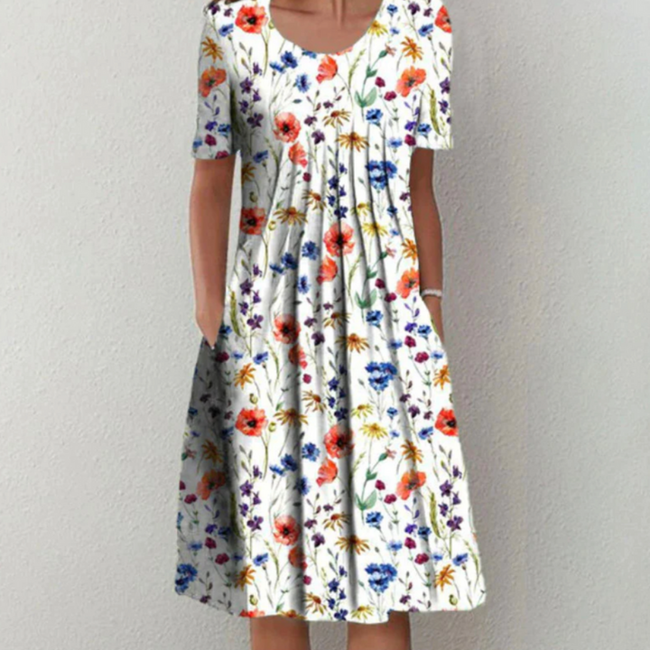 Damen Verspieltes Bedrucktes Kleid | Midi