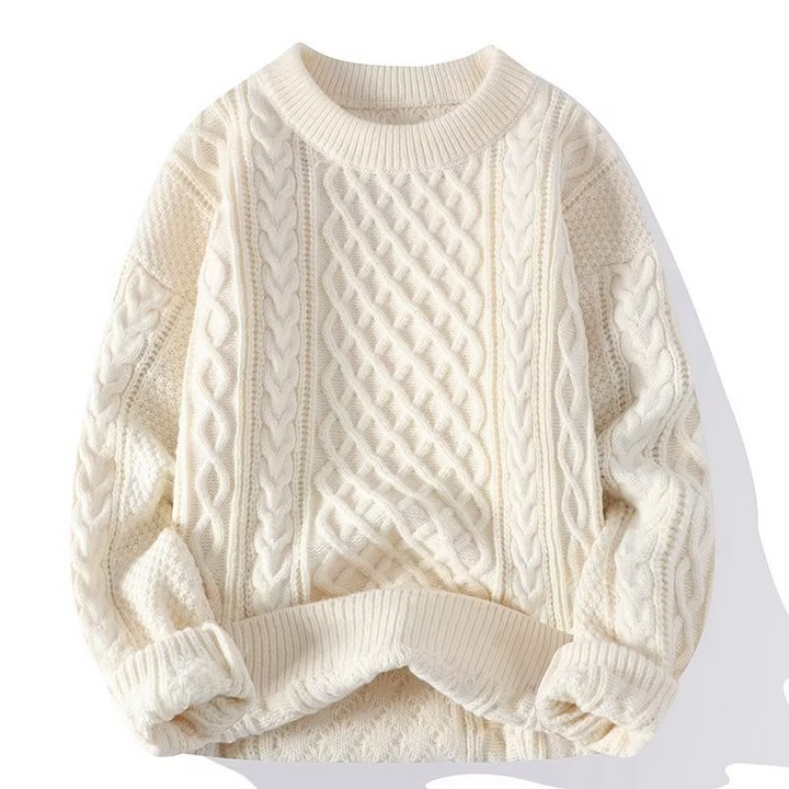 Damen Pullover | Klassischer Strick mit Zopfmuster