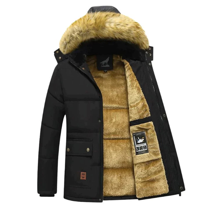 Winterjacke Herren Parka Warm | Abnehmbare Kapuze