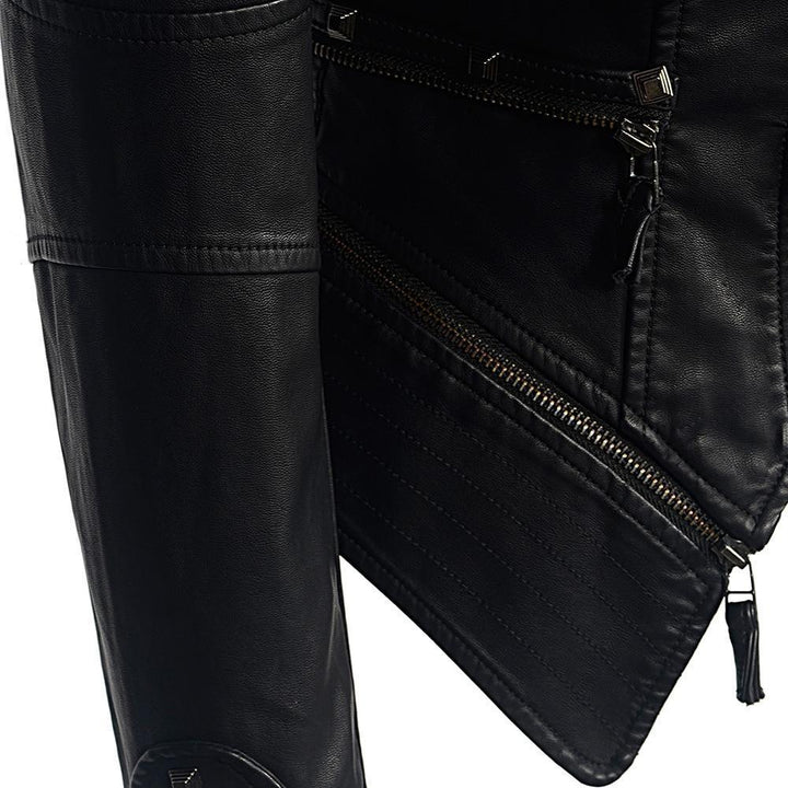 Bikerjacke Damen Slim Fit | Mit Reißverschluss für den Alltag