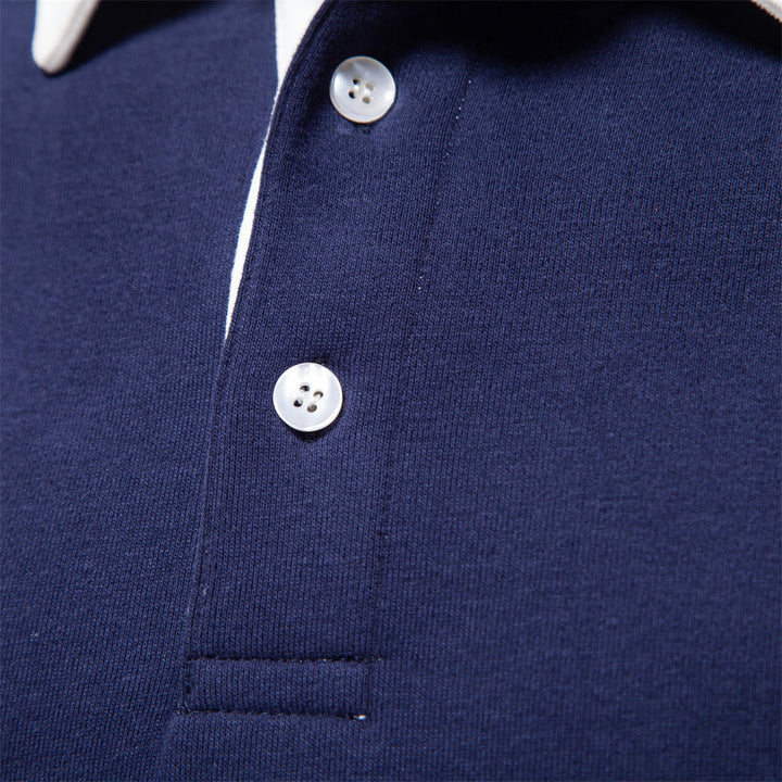 Pullover Herren Langarm Polo | Klassischer Kragen