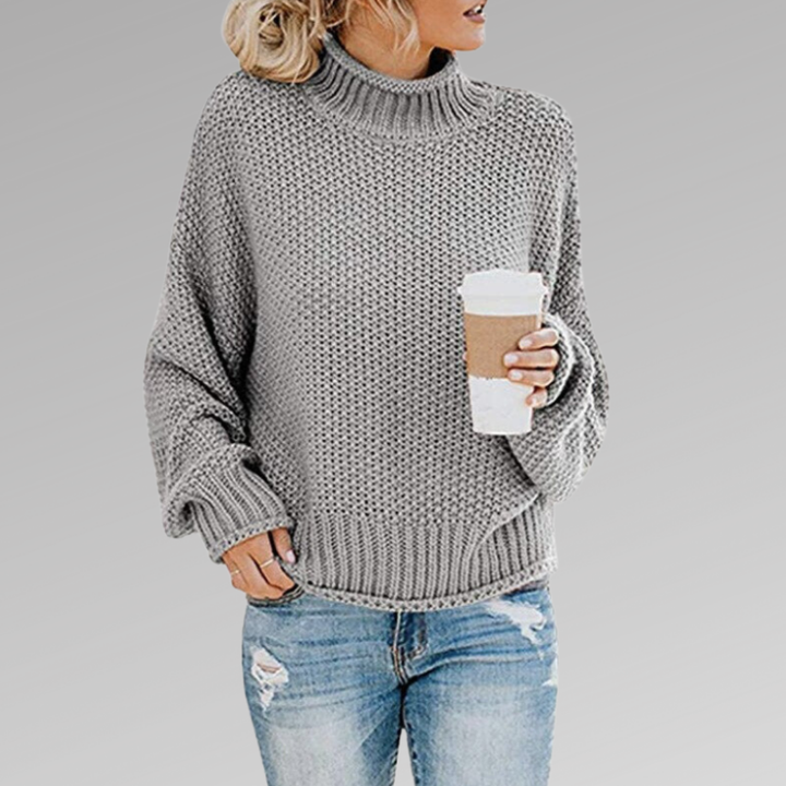 Damen Pullover | Strick klassisch mit Stehkragen