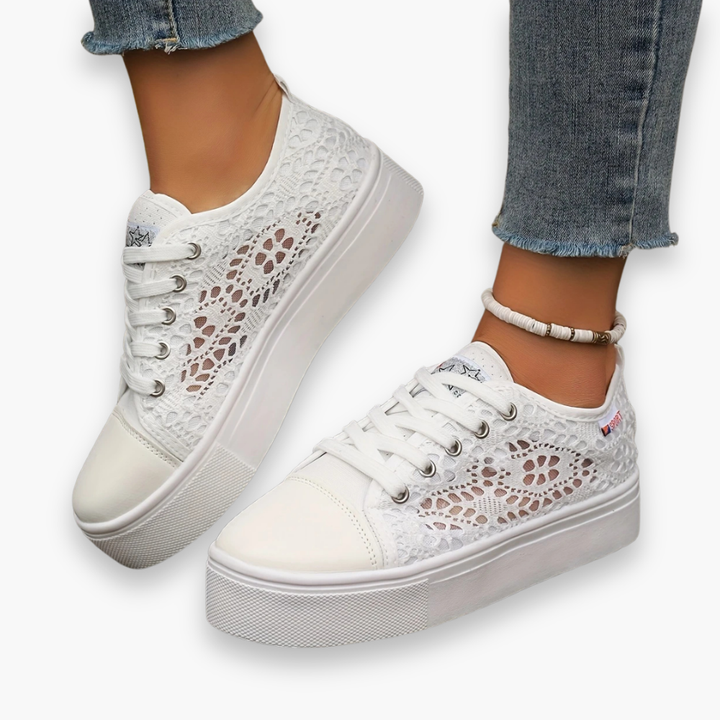 Damen Elegante Spitzensneaker | Atmungsaktiv und Stilvoll