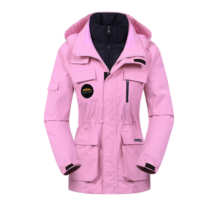 Damen Skijacke mit Kapuze | Sportliche Outdoor Winterjacke