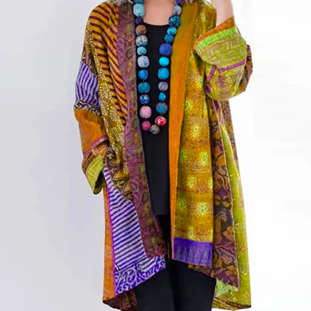 Strickjacke Damen Bunt Vintage Look | Locker Leicht