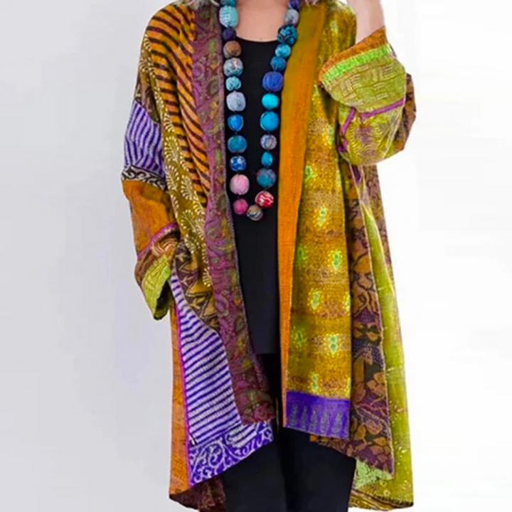 Strickjacke Damen Bunt Vintage Look | Locker Leicht