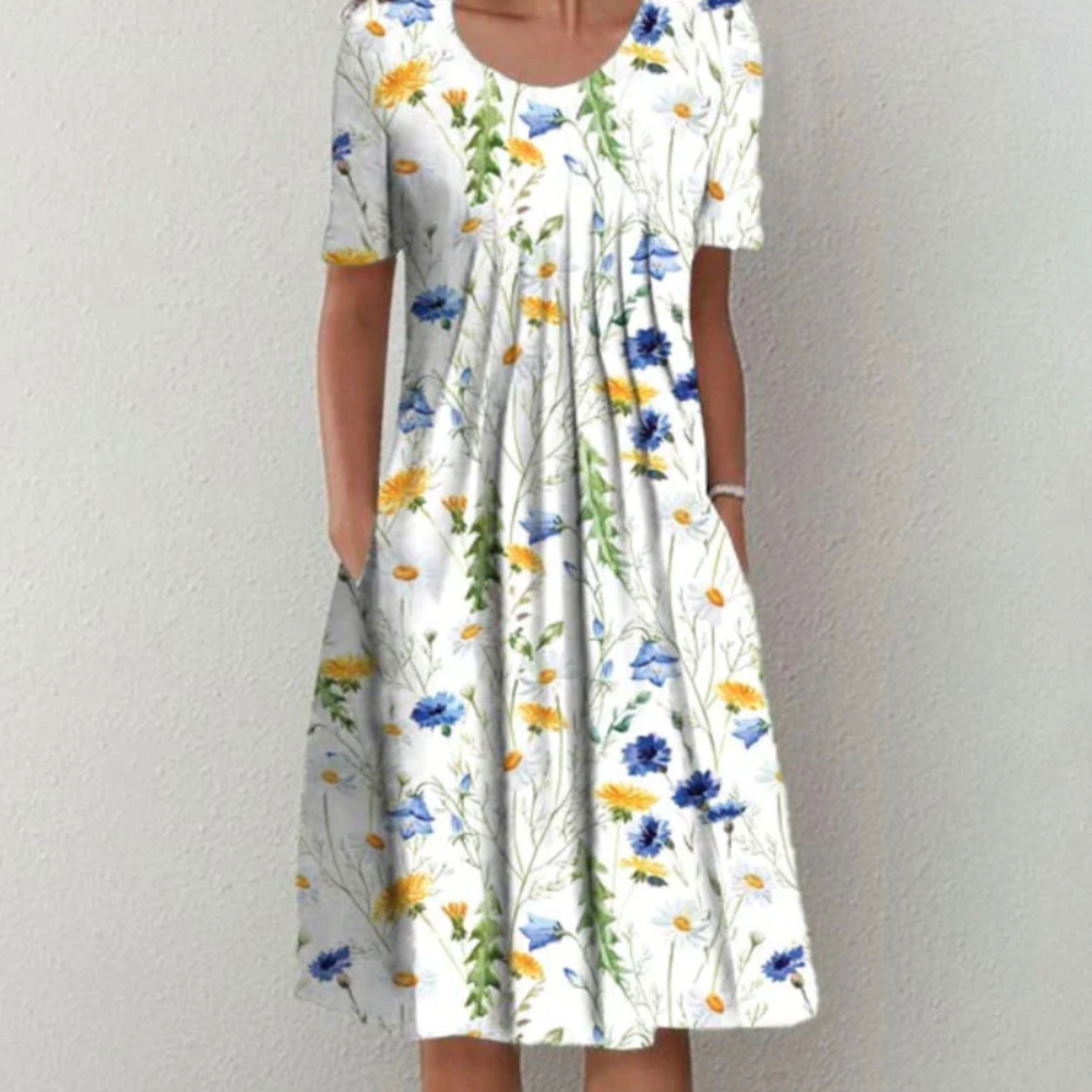 Damen Verspieltes Bedrucktes Kleid | Midi