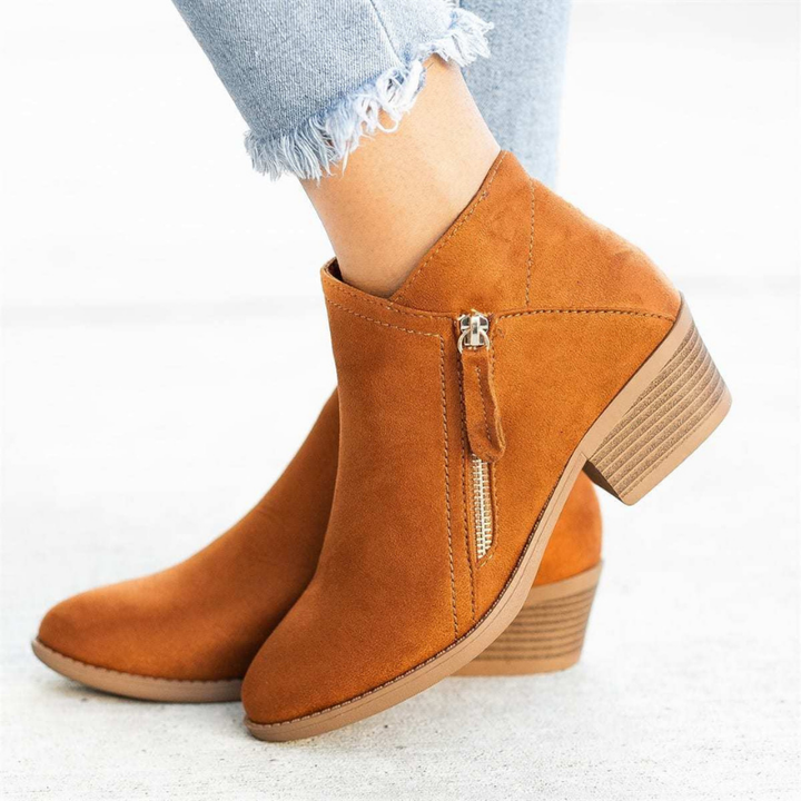 Stiefelette Damen Lederoptik Warm | Komfort Rutschfest