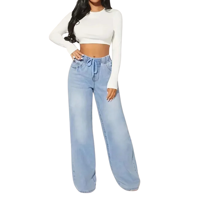 Baggy Jeans Damen | Mit Kordelzug