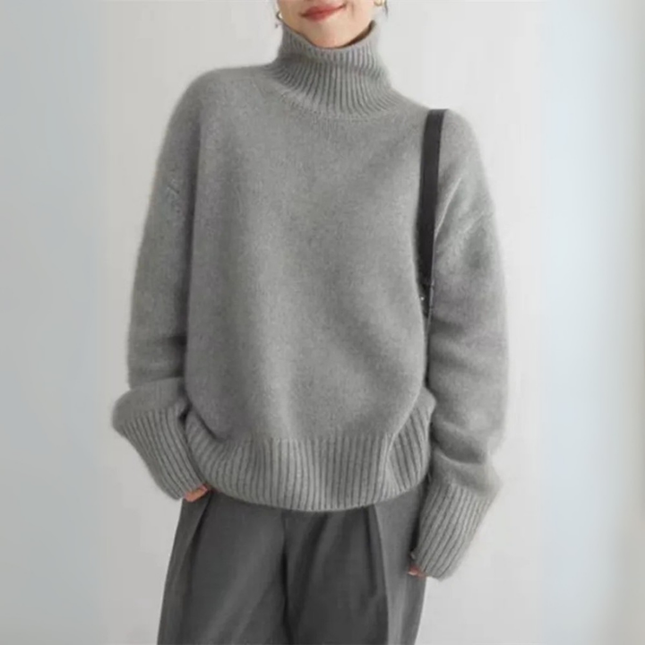 Damen Pullover | Klassischer Strick mit Rollkragen