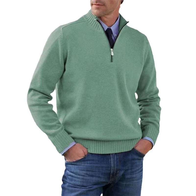 Pullover Herren Half Zip Modern | Warm Komfort Freizeit