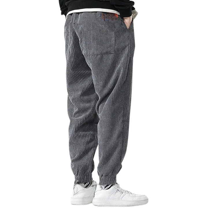 Herren Jogginghose Cordoptik | Elastischer Bund Mit Bündchen