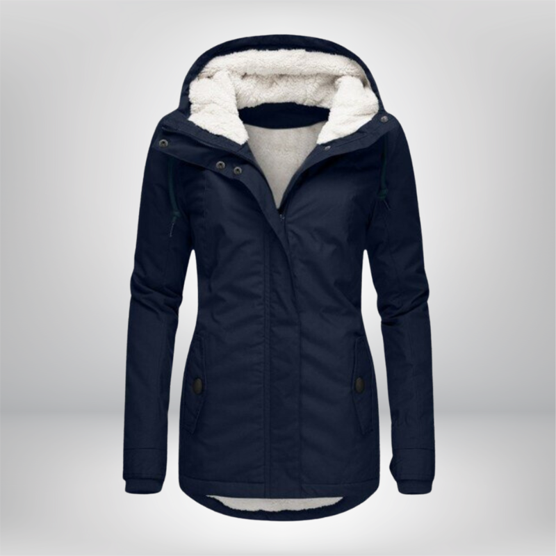 Winterjacke Damen mit Kapuze | Gefütterte Übergangsjacke