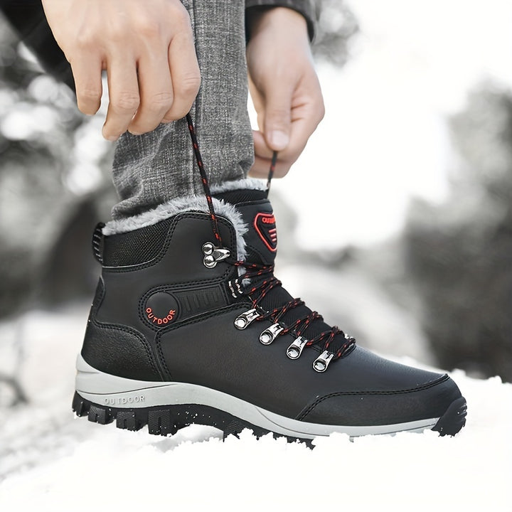 Winterschuhe Herren| Outdoor Schnürstiefel Mit Futter