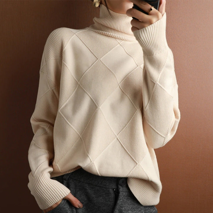 Rollkragen Pullover Damen Strick | Oversize & Weich