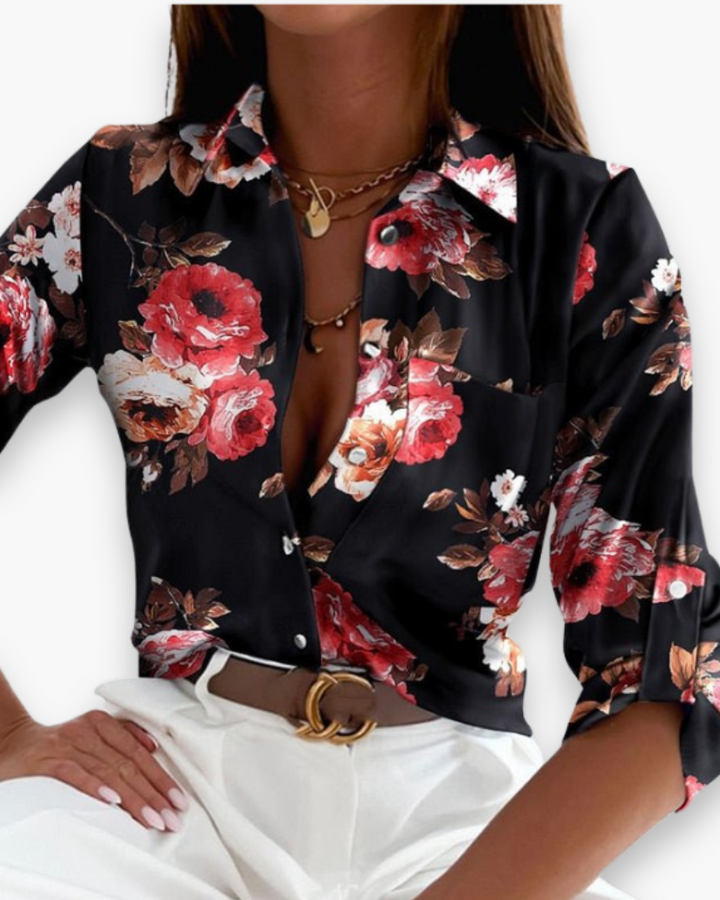 Damen Elegante Bluse Mit Umlegekragen | Vielseitig Für Festliche Anlässe