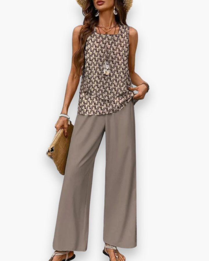 Damen Elegantes Twin Set | Zweiteiler für Sommer